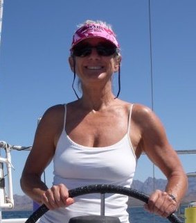 Enjoying the helm on my birthday.