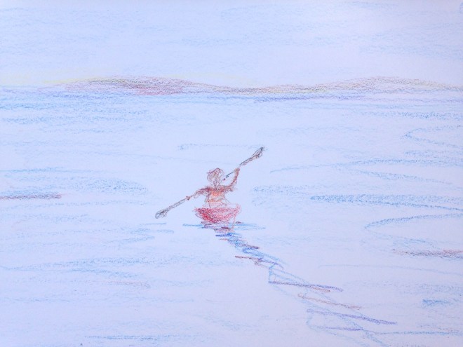 early morning kayaker